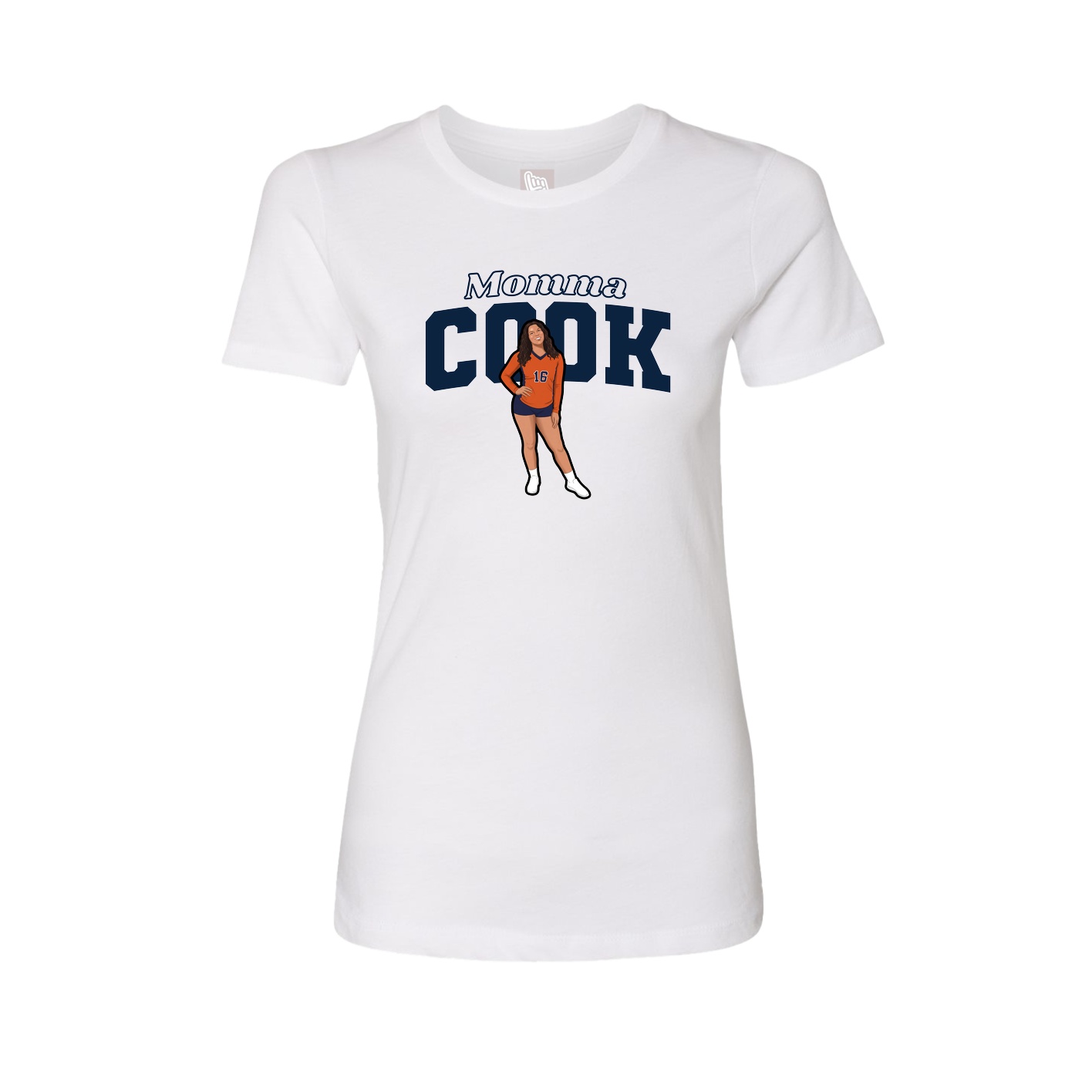 Womens Tee — Mothers Day Block in White