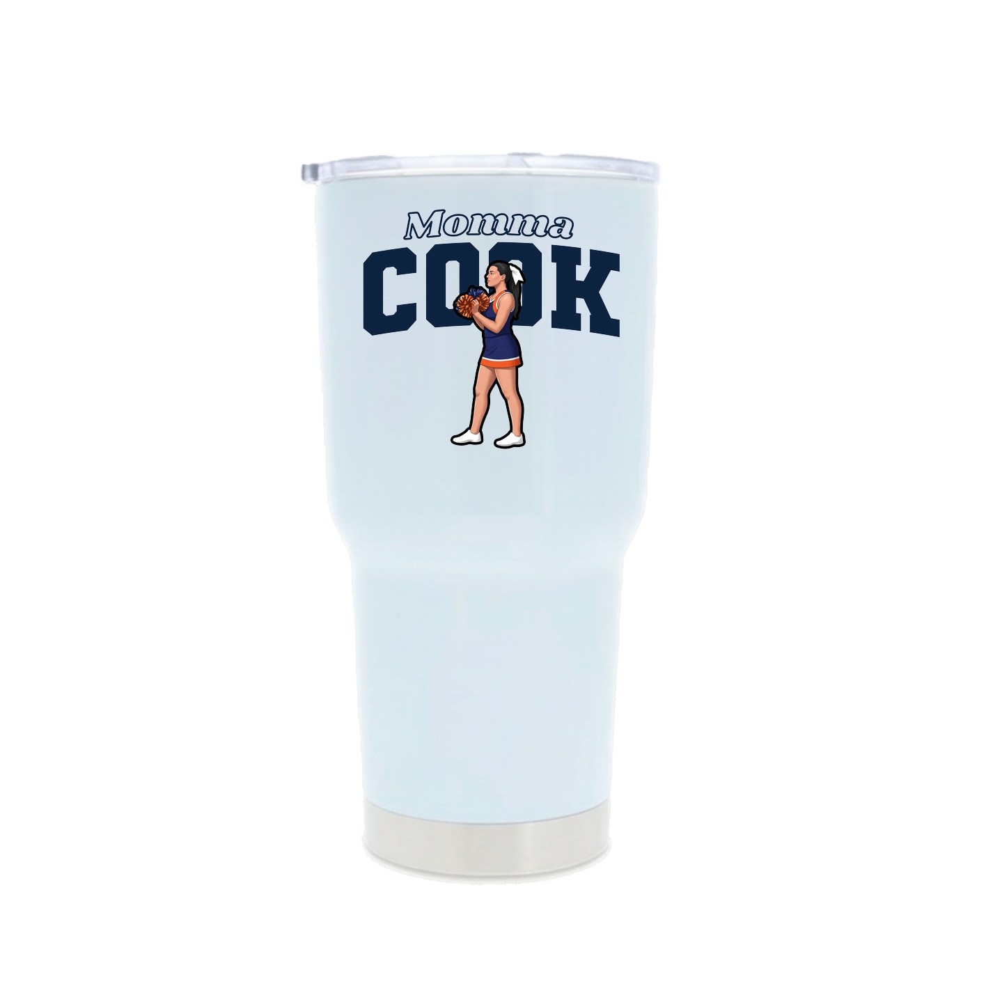 30oz Stainless Steel Tumbler — Mothers Day Block in White