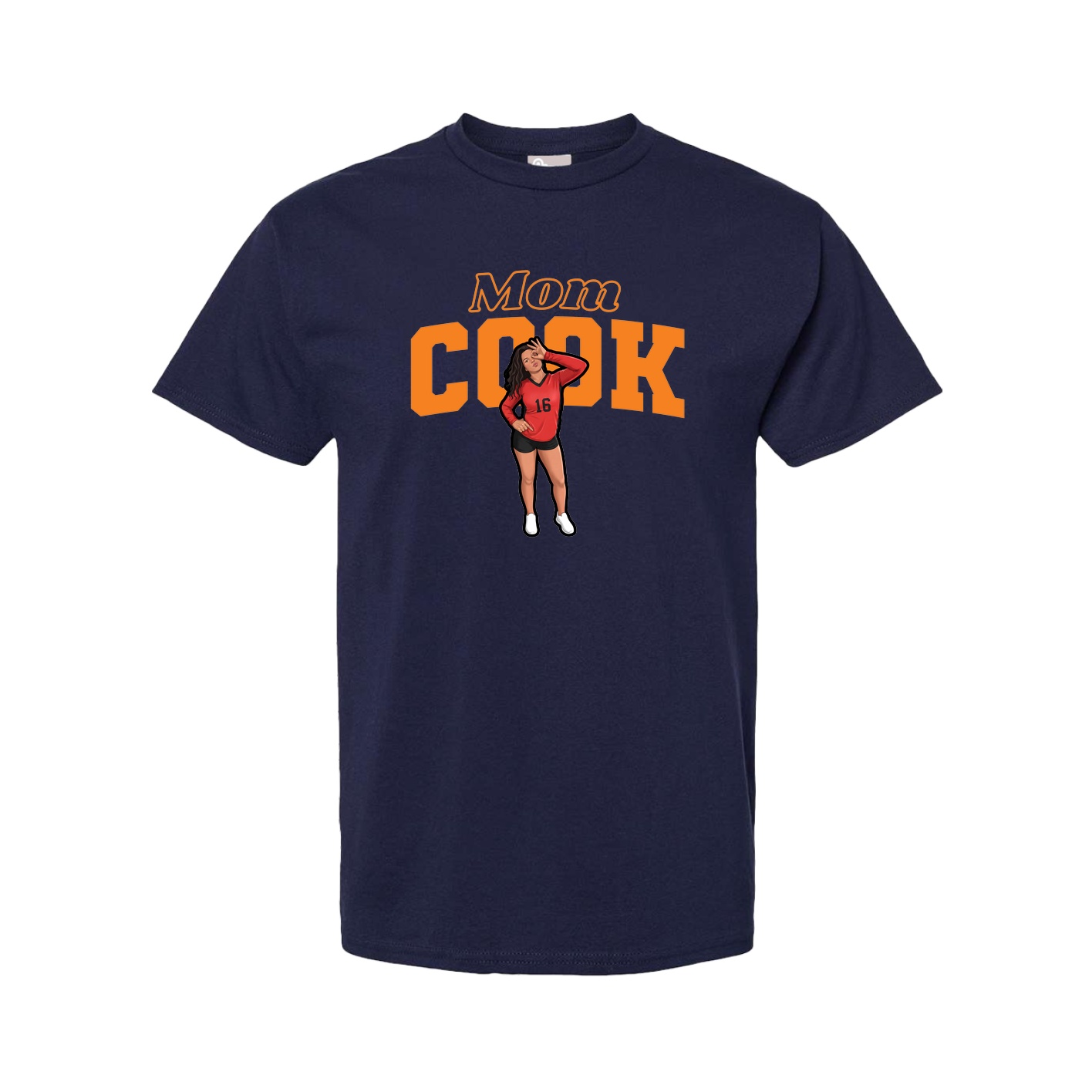 Youth Tee — Mothers Day Block in Navy
