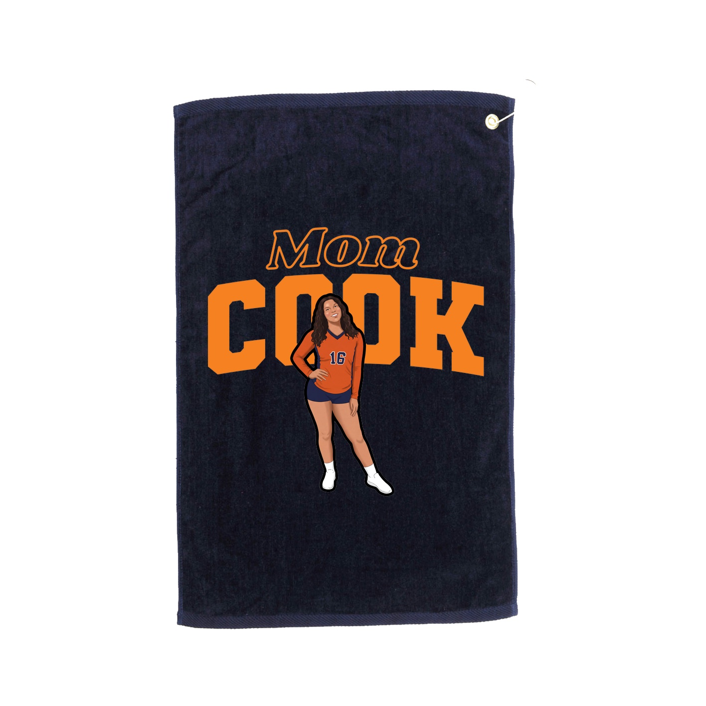 Golf Towel — Mothers Day Block in Navy