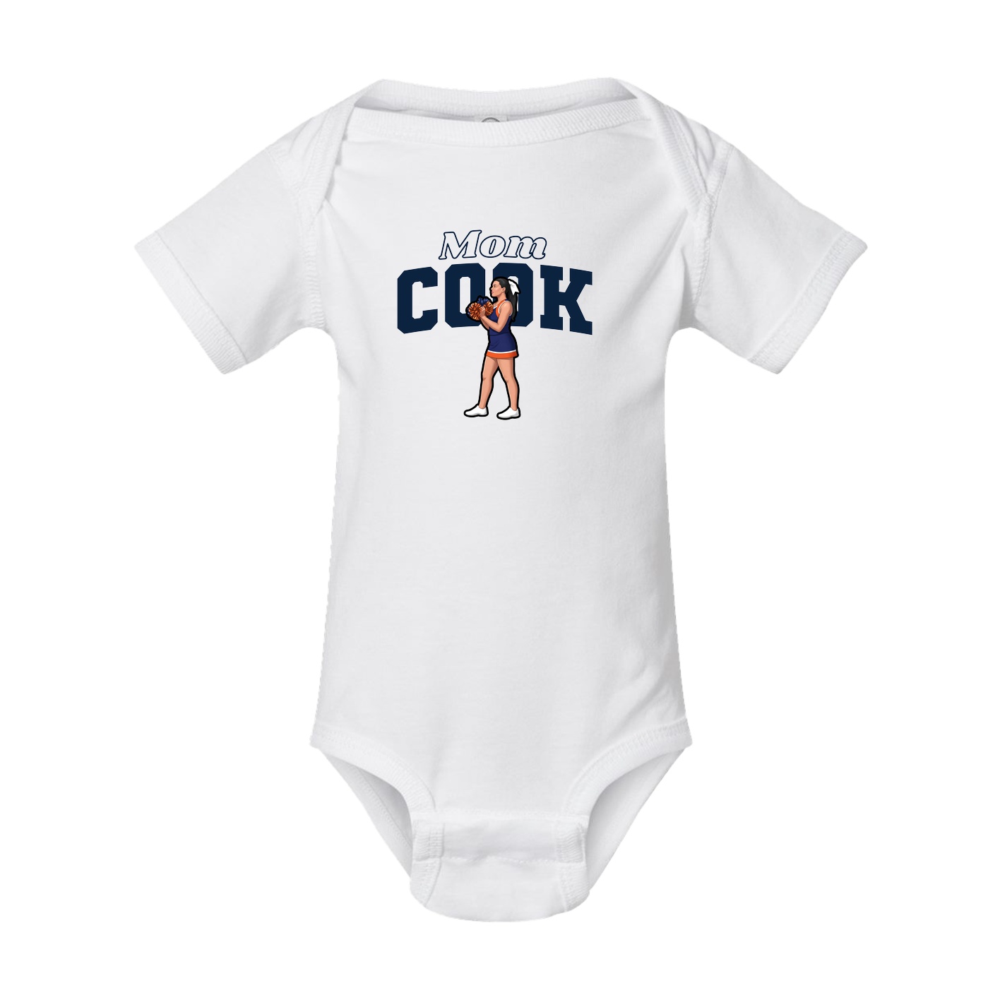 Baby Onesie — Mothers Day Block in White