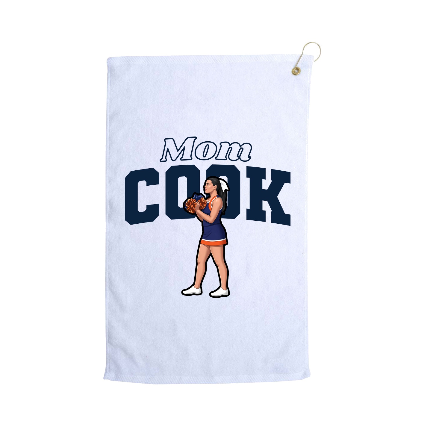 Golf Towel — Mothers Day Block in White