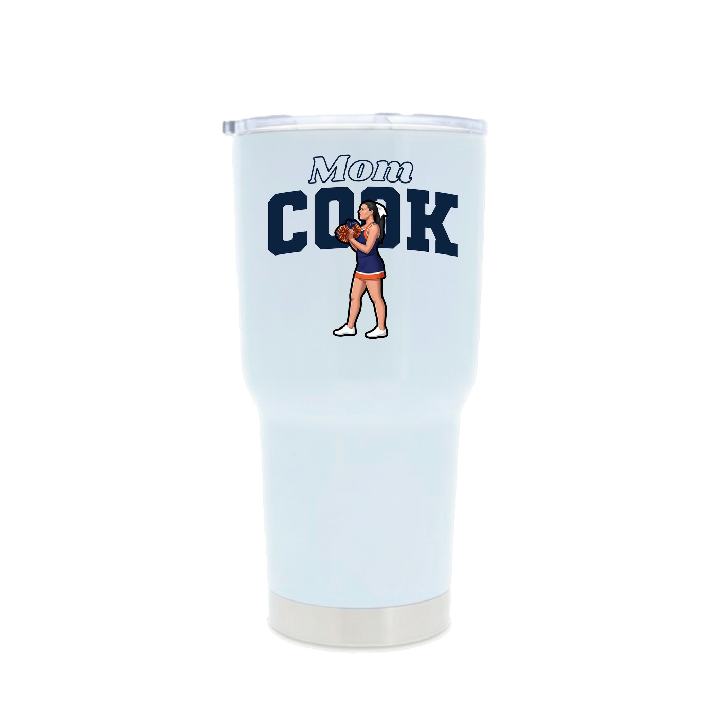 30oz Stainless Steel Tumbler — Mothers Day Block in White