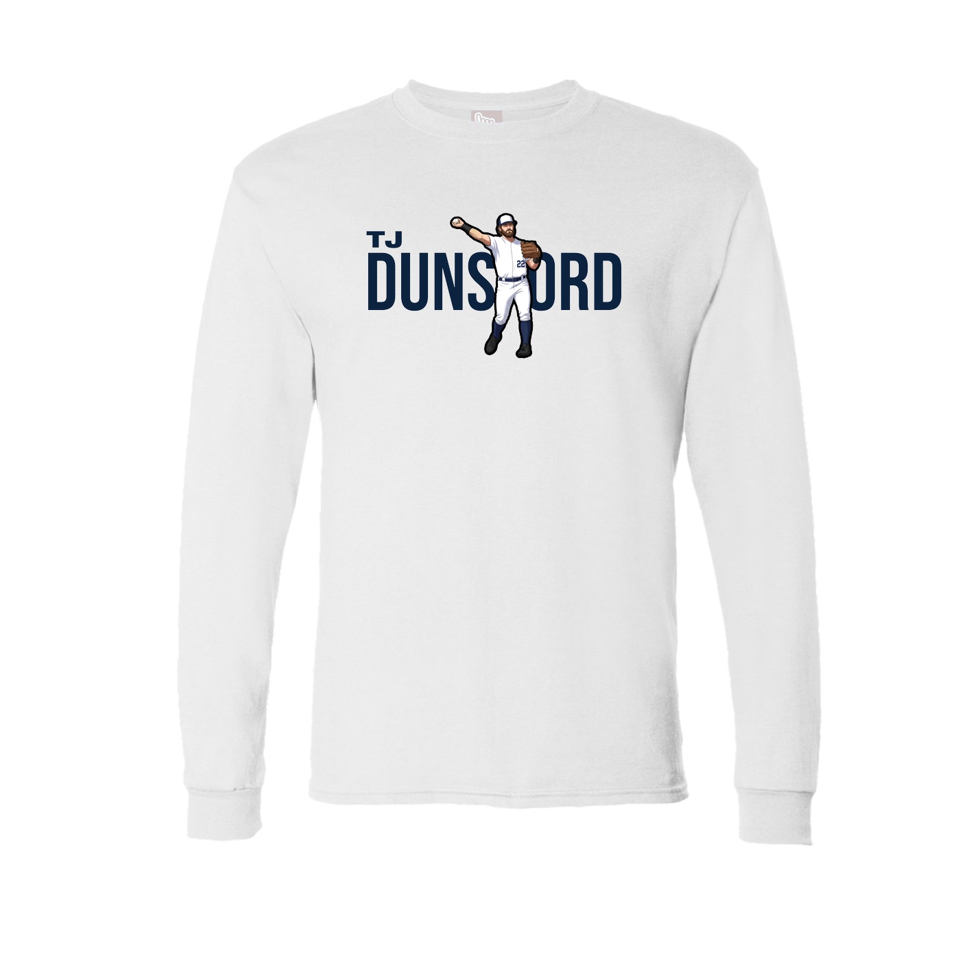 Long Sleeve Tee — Player Name in White
