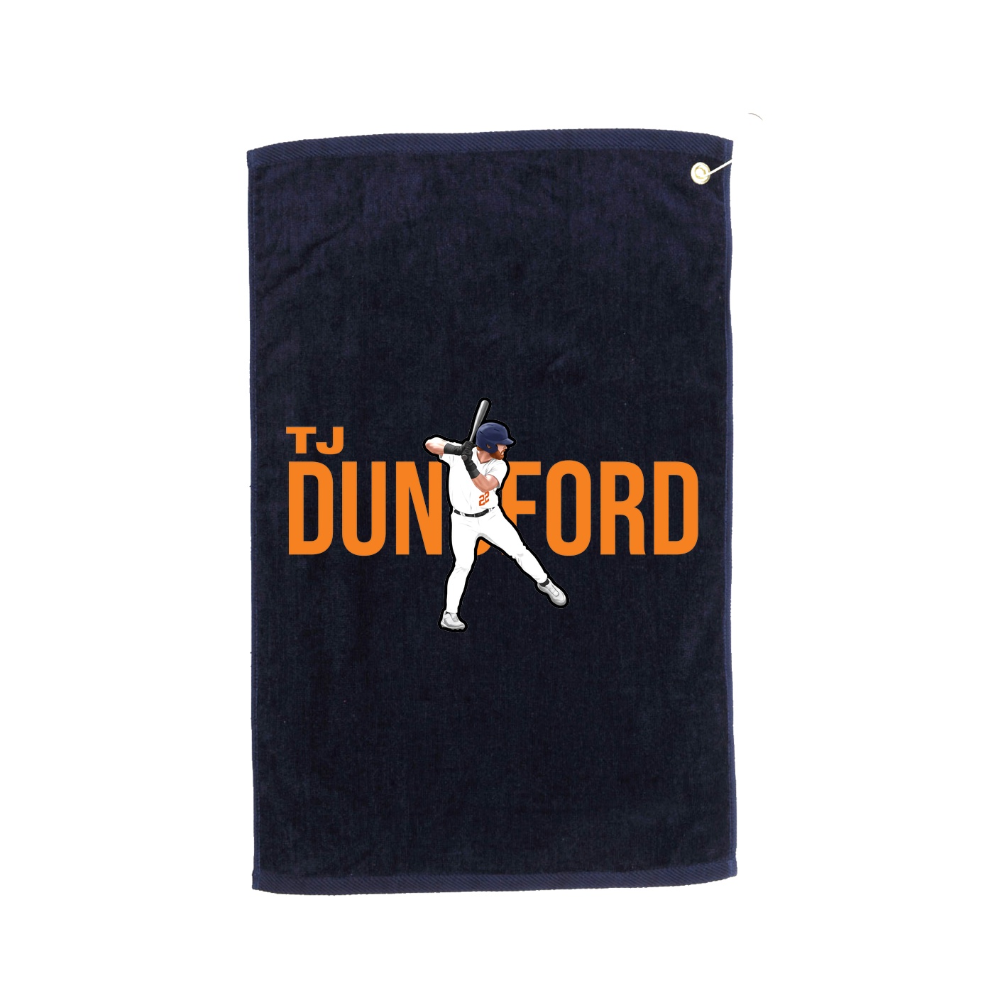 Golf Towel — Player Name in Navy