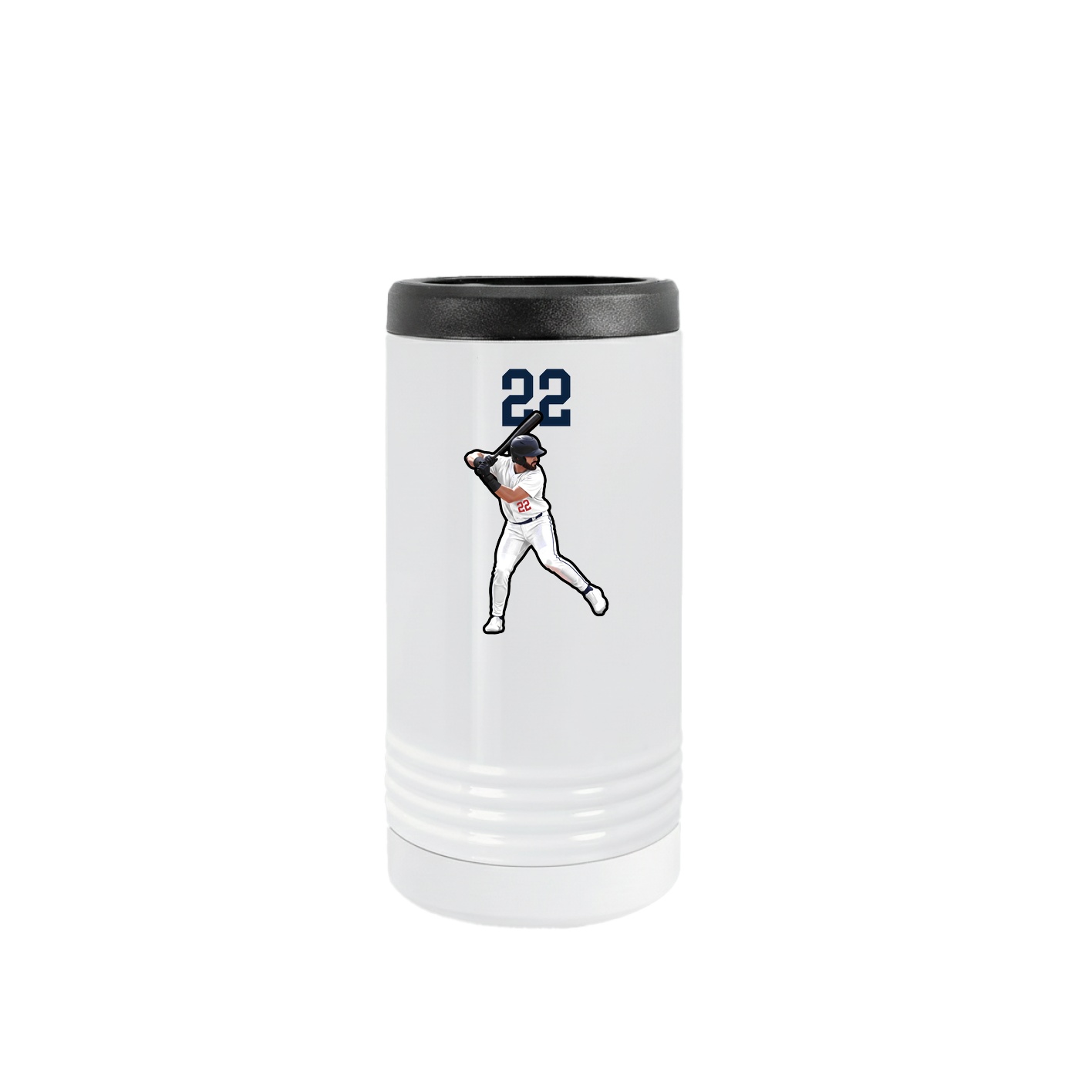 Slim Beverage Holder — Number Top in White
