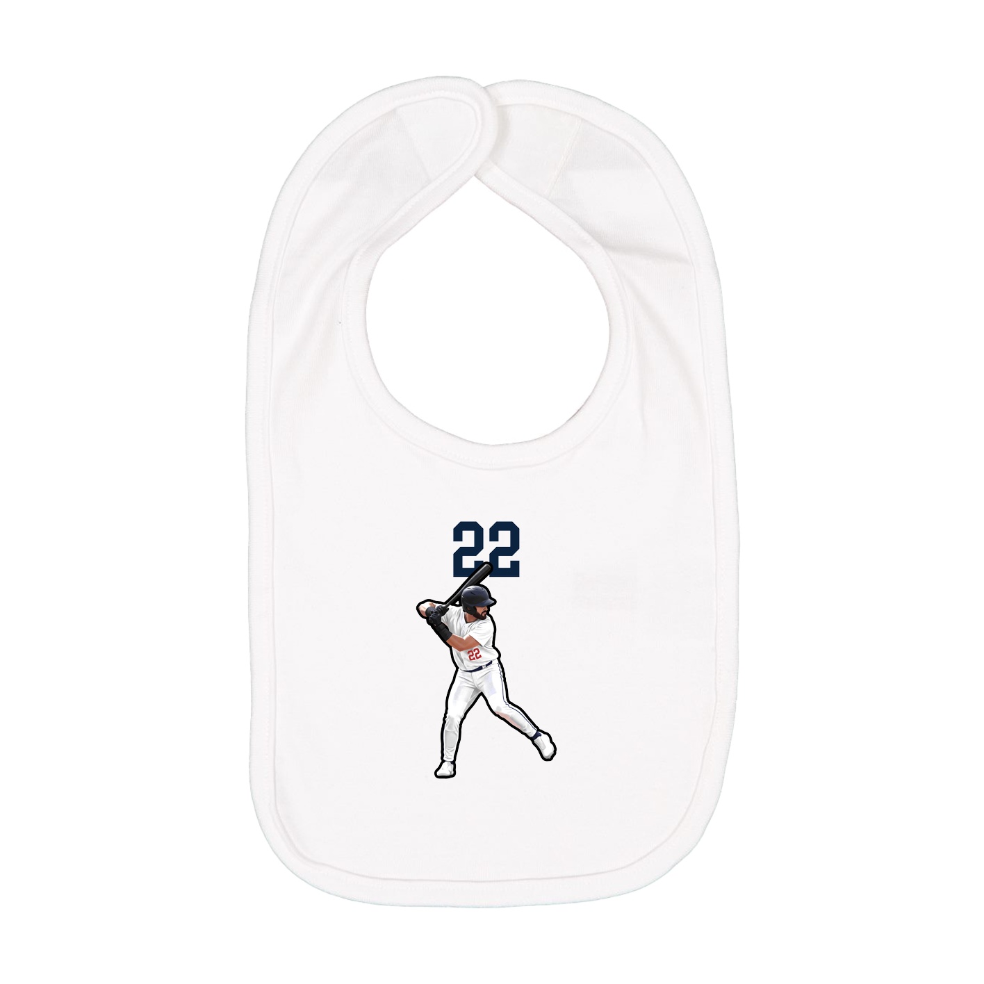 Infant Bib — Number Top in White