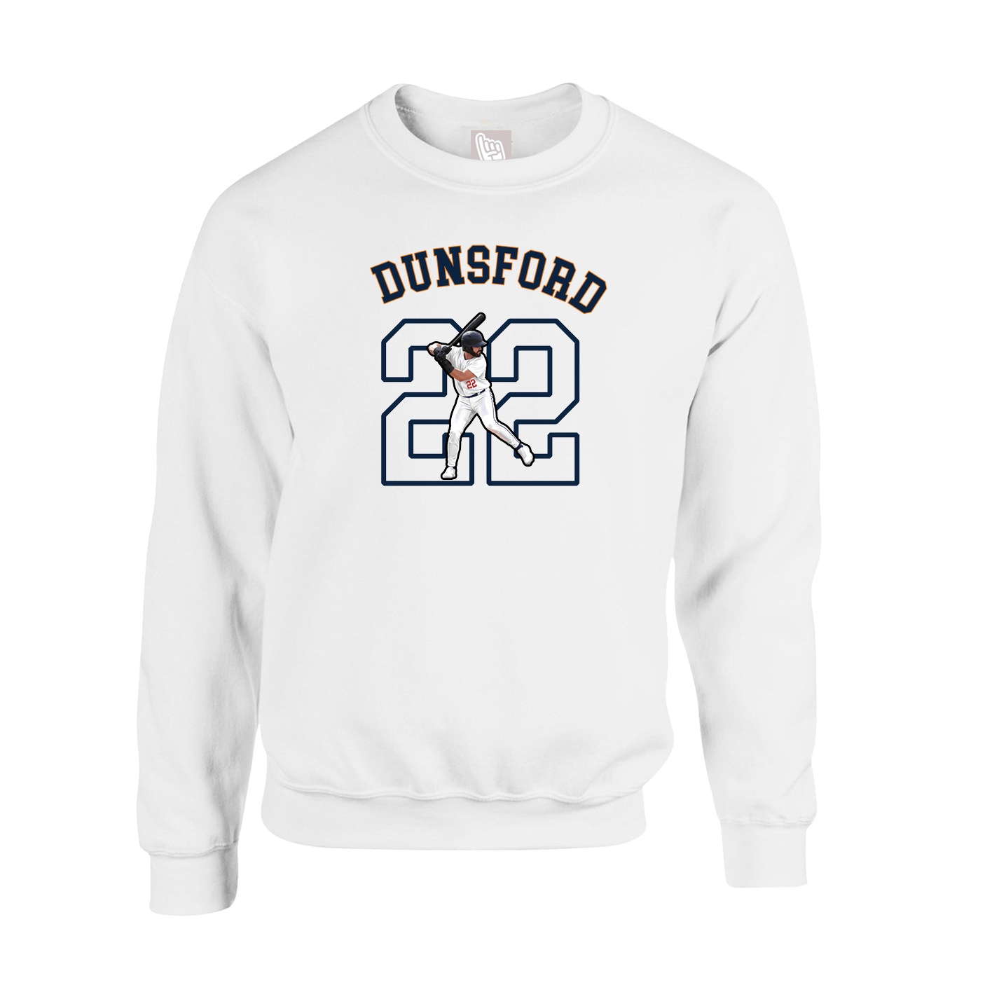 Fleece Crew — Shirsey Arch in White