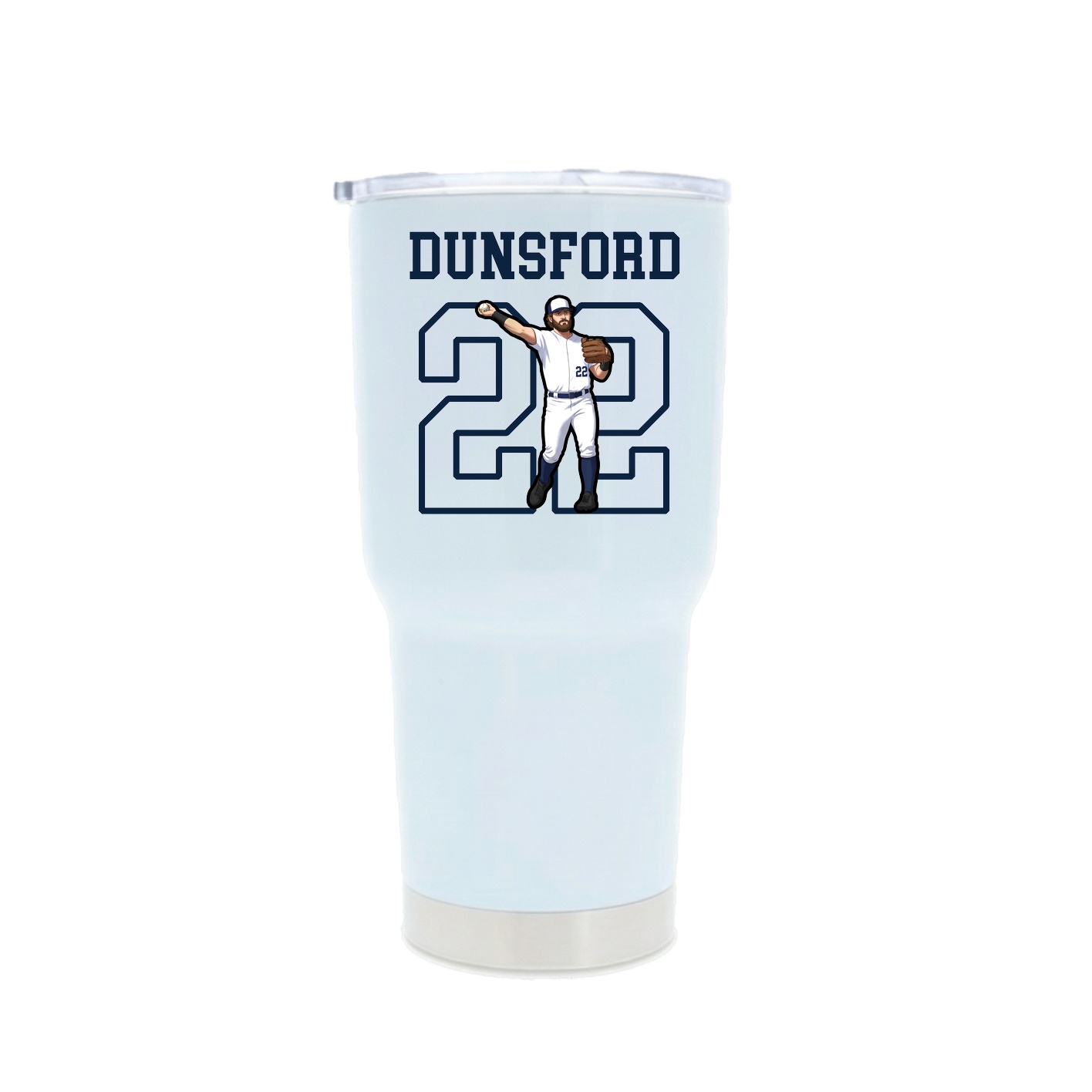 30oz Stainless Steel Tumbler — Shirsey in White