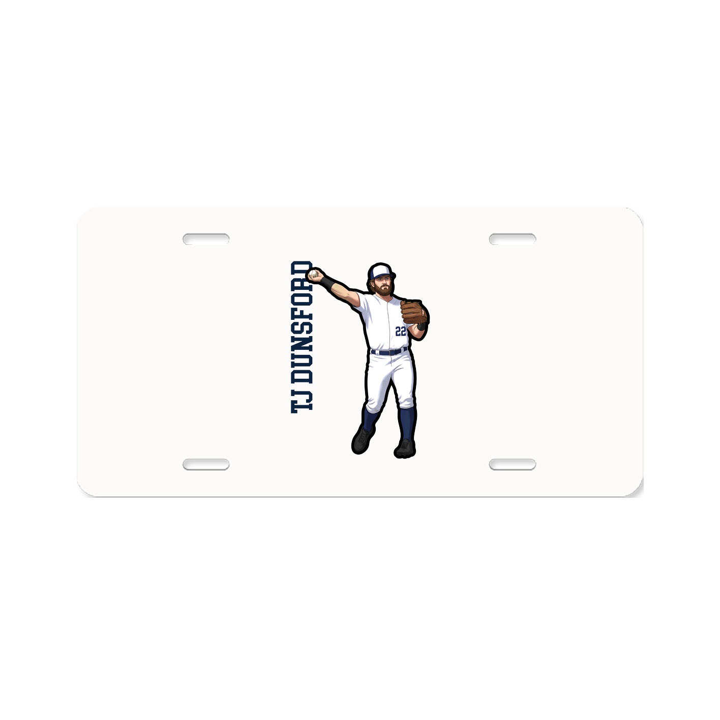 License Plate — Name Vertical in Classic