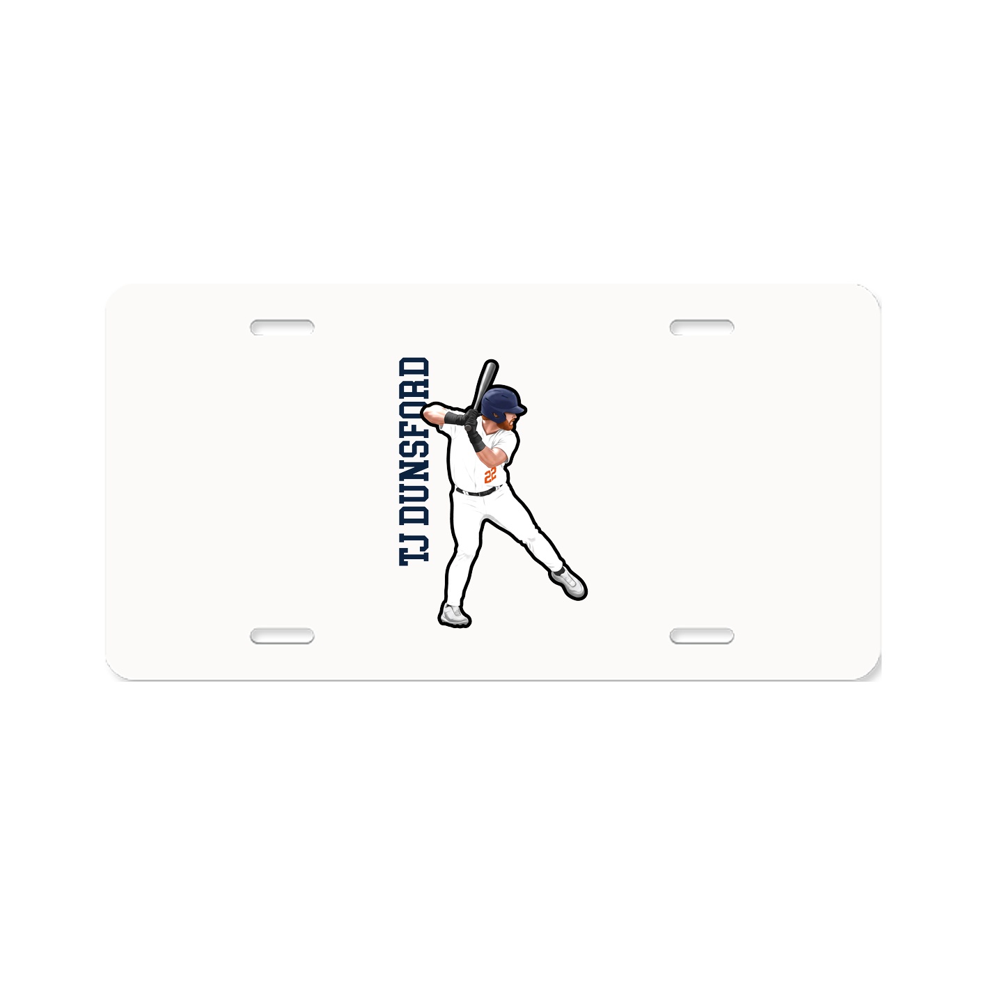 License Plate — Name Vertical in Classic