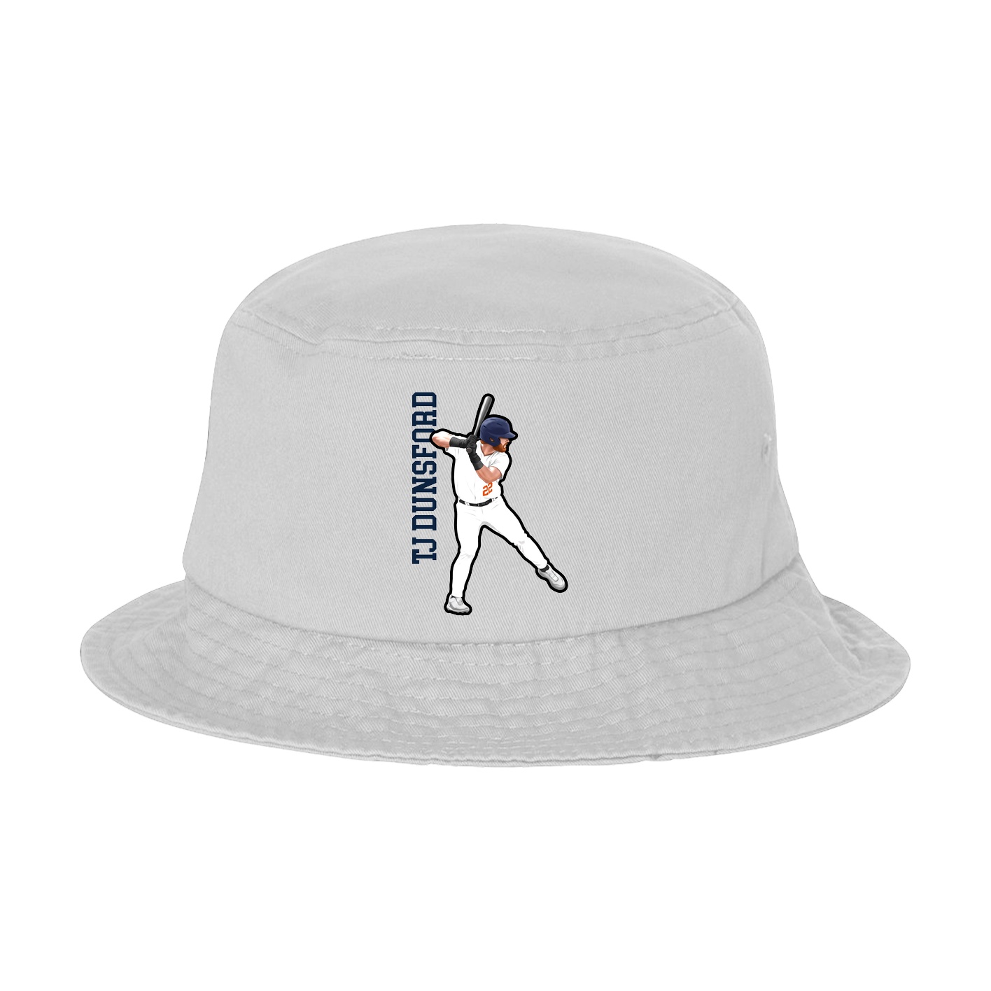 Bucket Cap — Name Vertical in White
