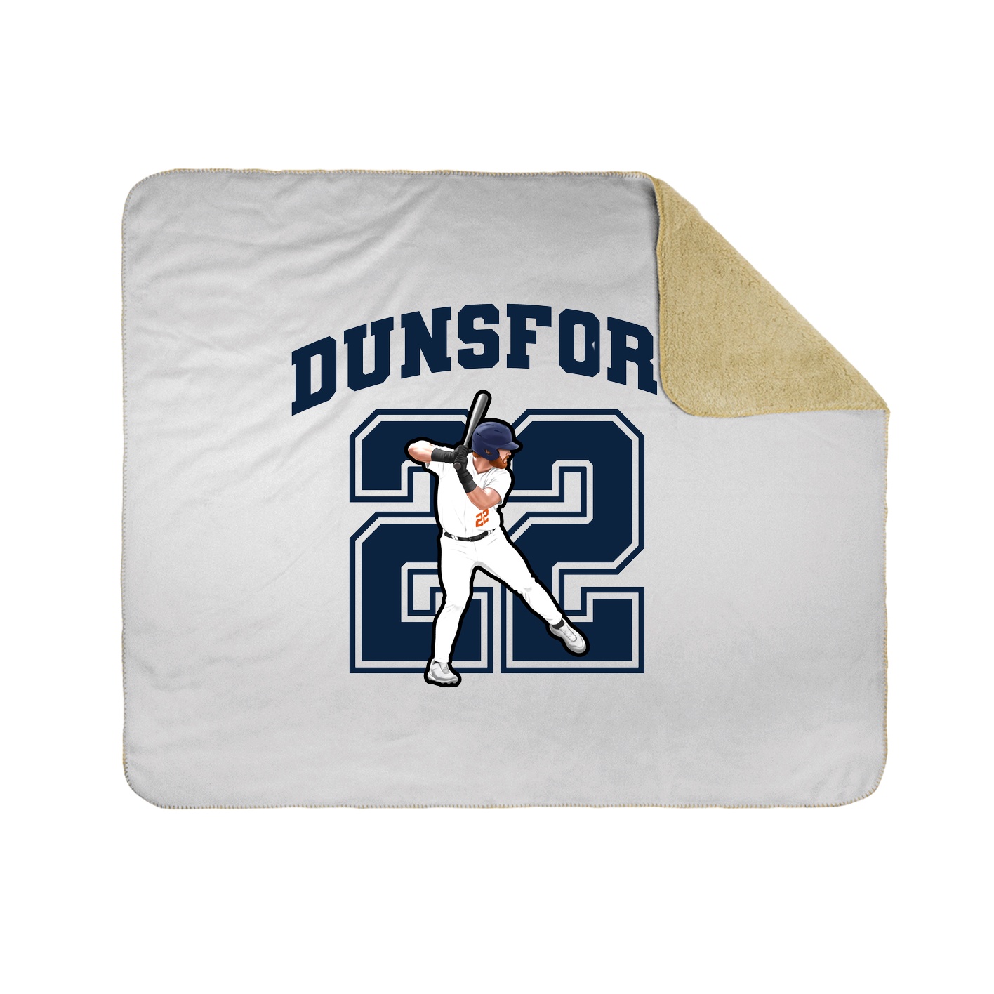 Throw Blanket — Number in White
