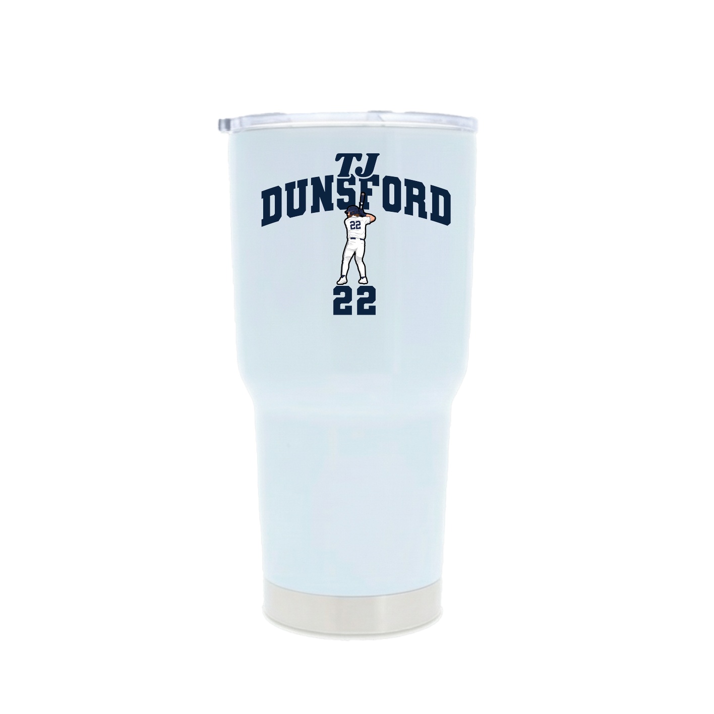 30oz Stainless Steel Tumbler — Signature Arch in White