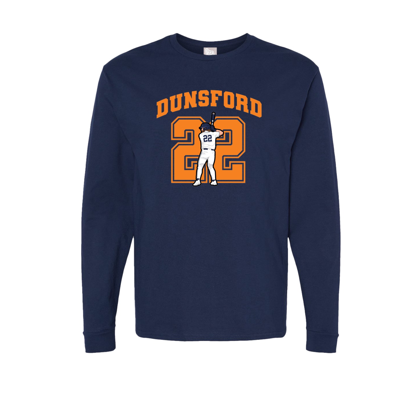 Long Sleeve Tee — Number in Navy