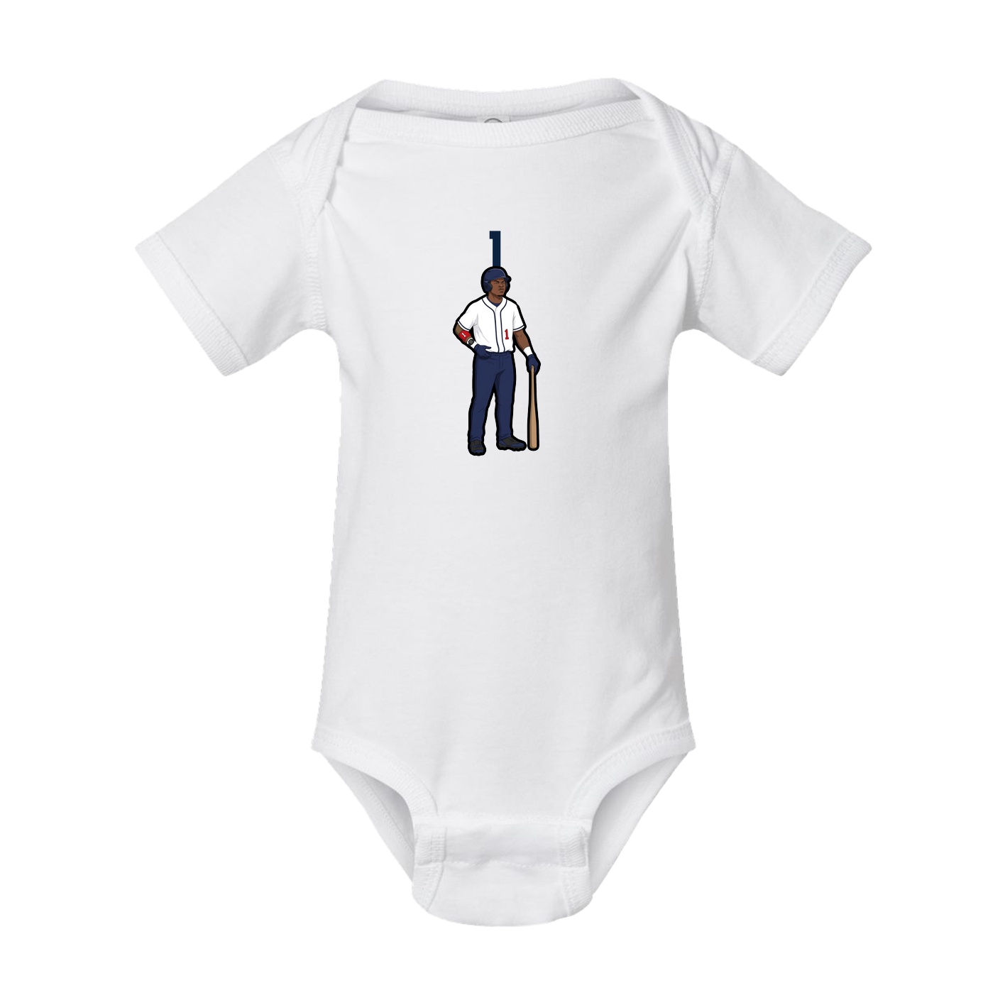 Baby Onesie — Number Top in White