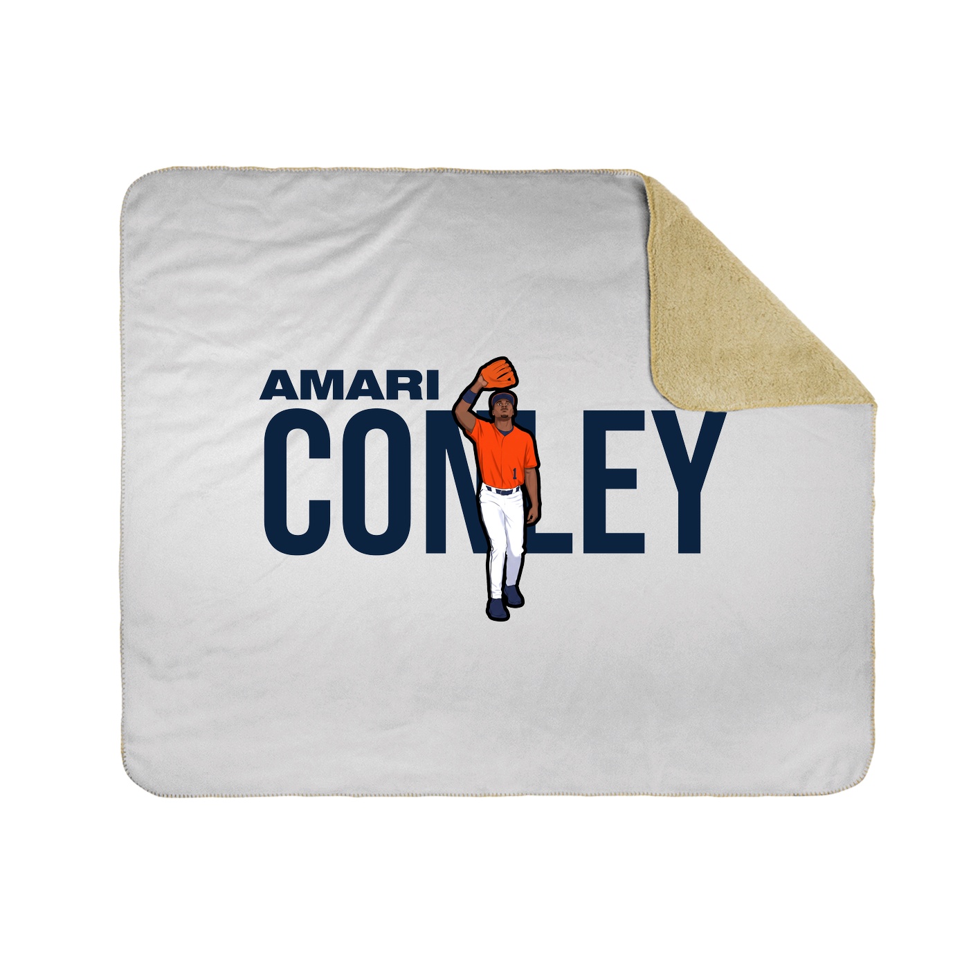 Throw Blanket — Player Name in White