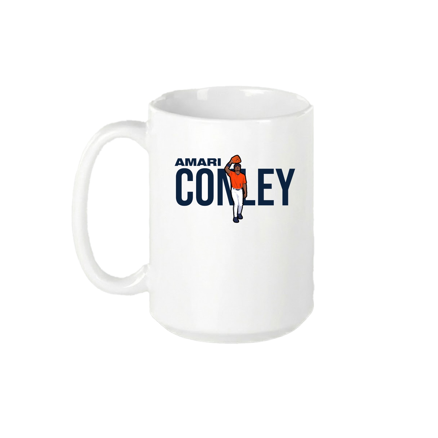 15oz Coffee Mug — Player Name in White