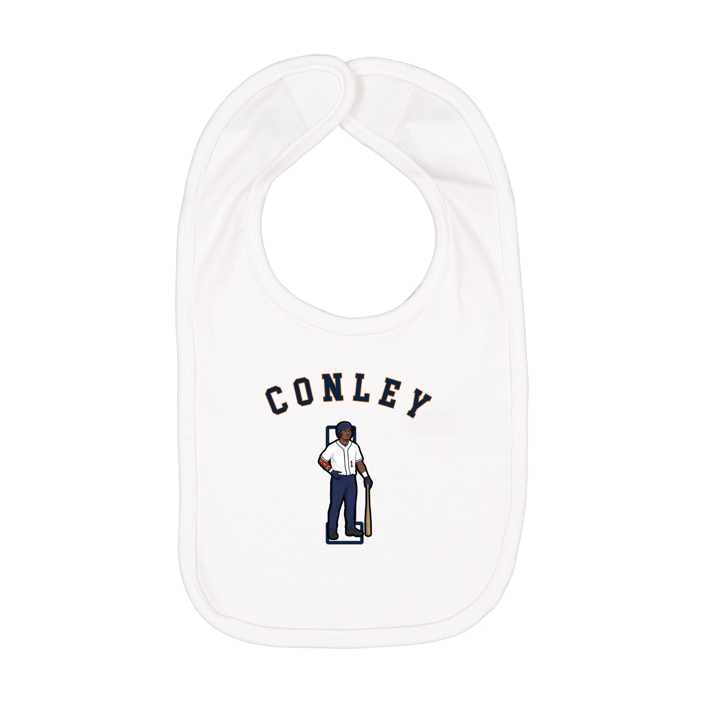 Infant Bib — Shirsey Arch in White