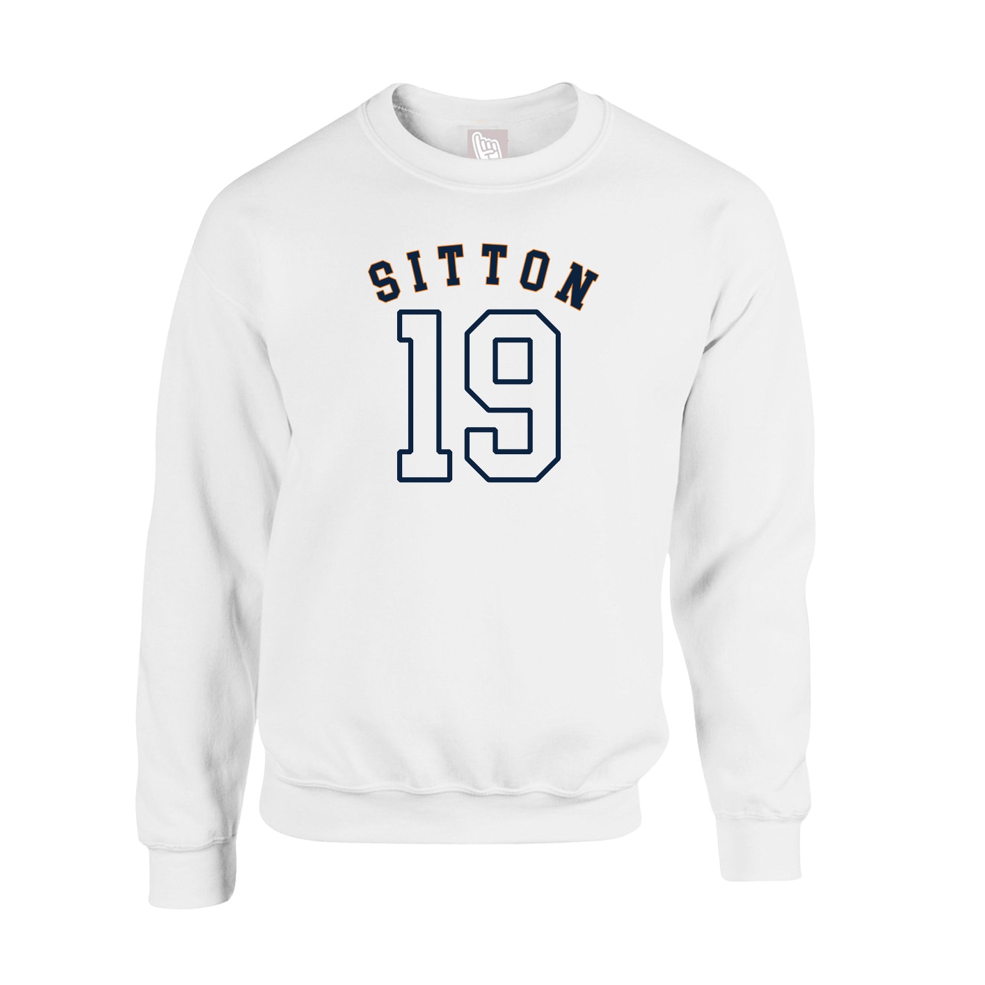 Fleece Crew — Shirsey Arch in White