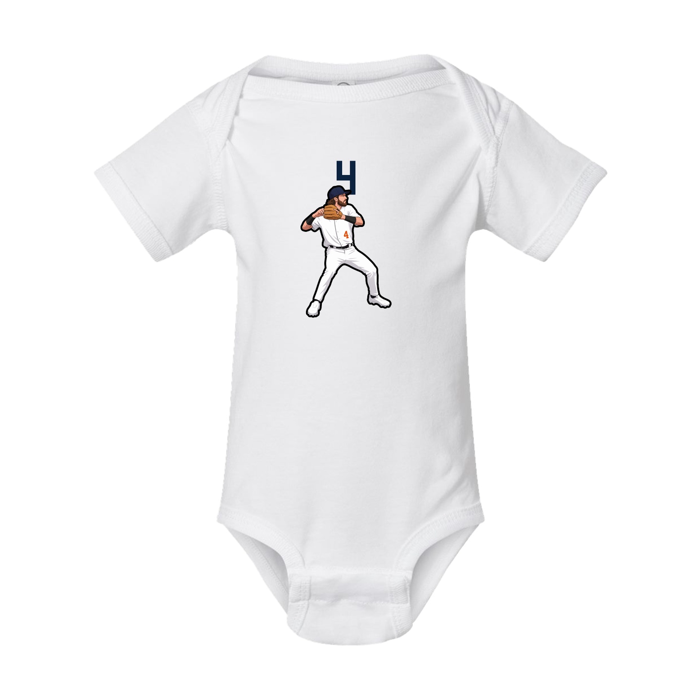 Baby Onesie — Number Top in White