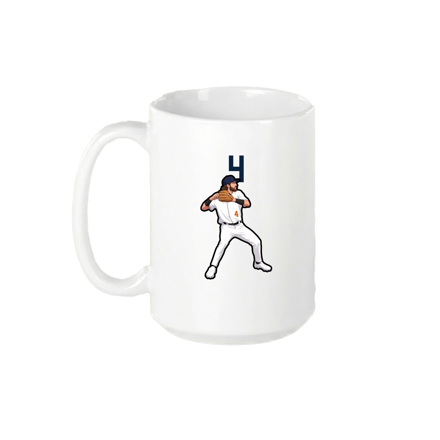 15oz Coffee Mug — Number Top in White