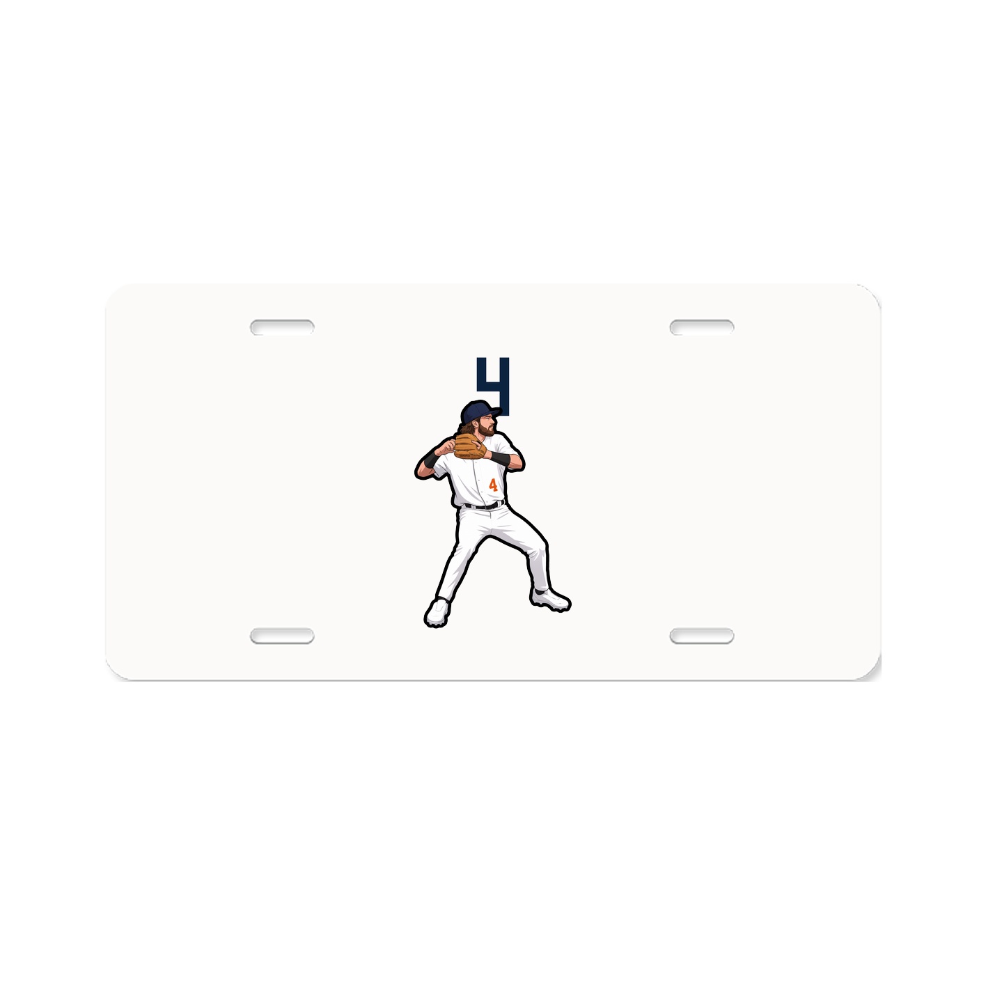 License Plate — Number Top in Classic
