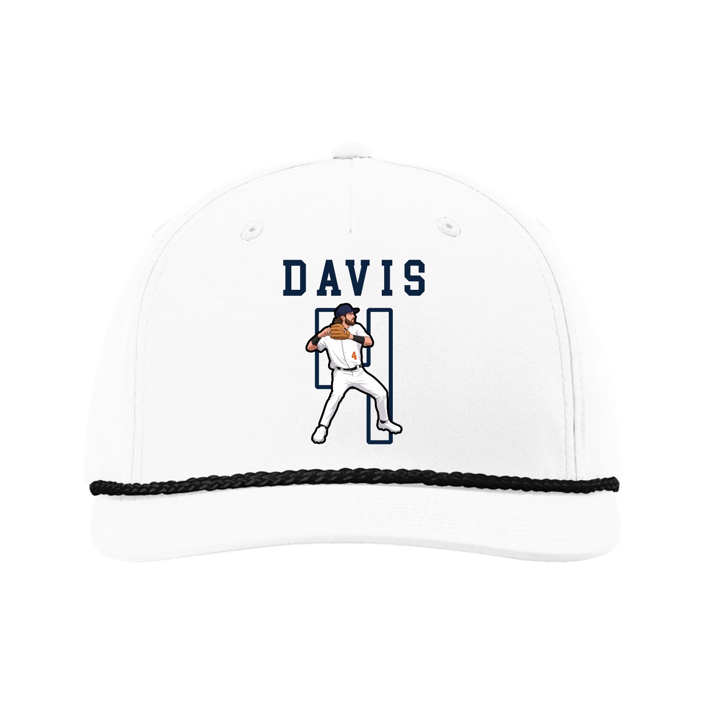 Five-Panel Classic Rope Cap — Shirsey in White