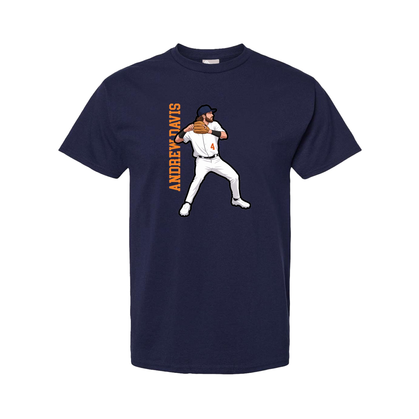 Youth Tee — Name Vertical in Navy