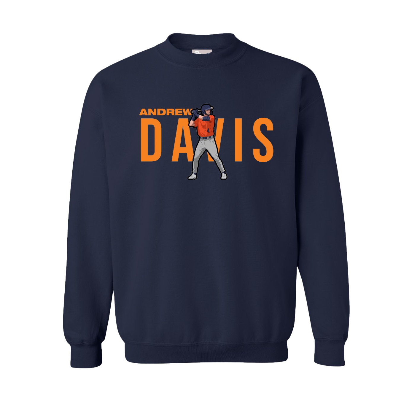 Fleece Crew — Player Name in Navy