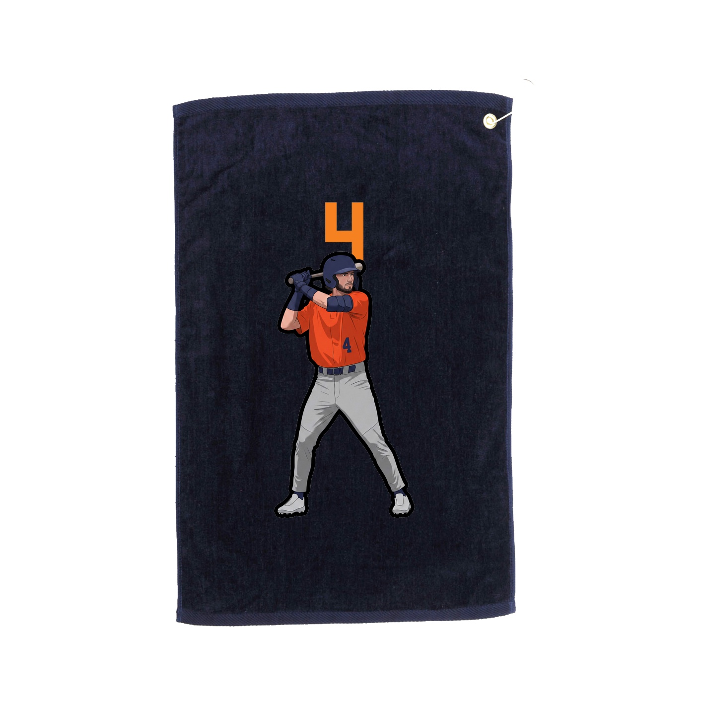 Golf Towel — Number Top in Navy