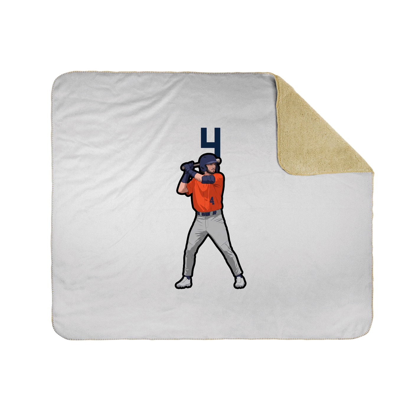 Throw Blanket — Number Top in White