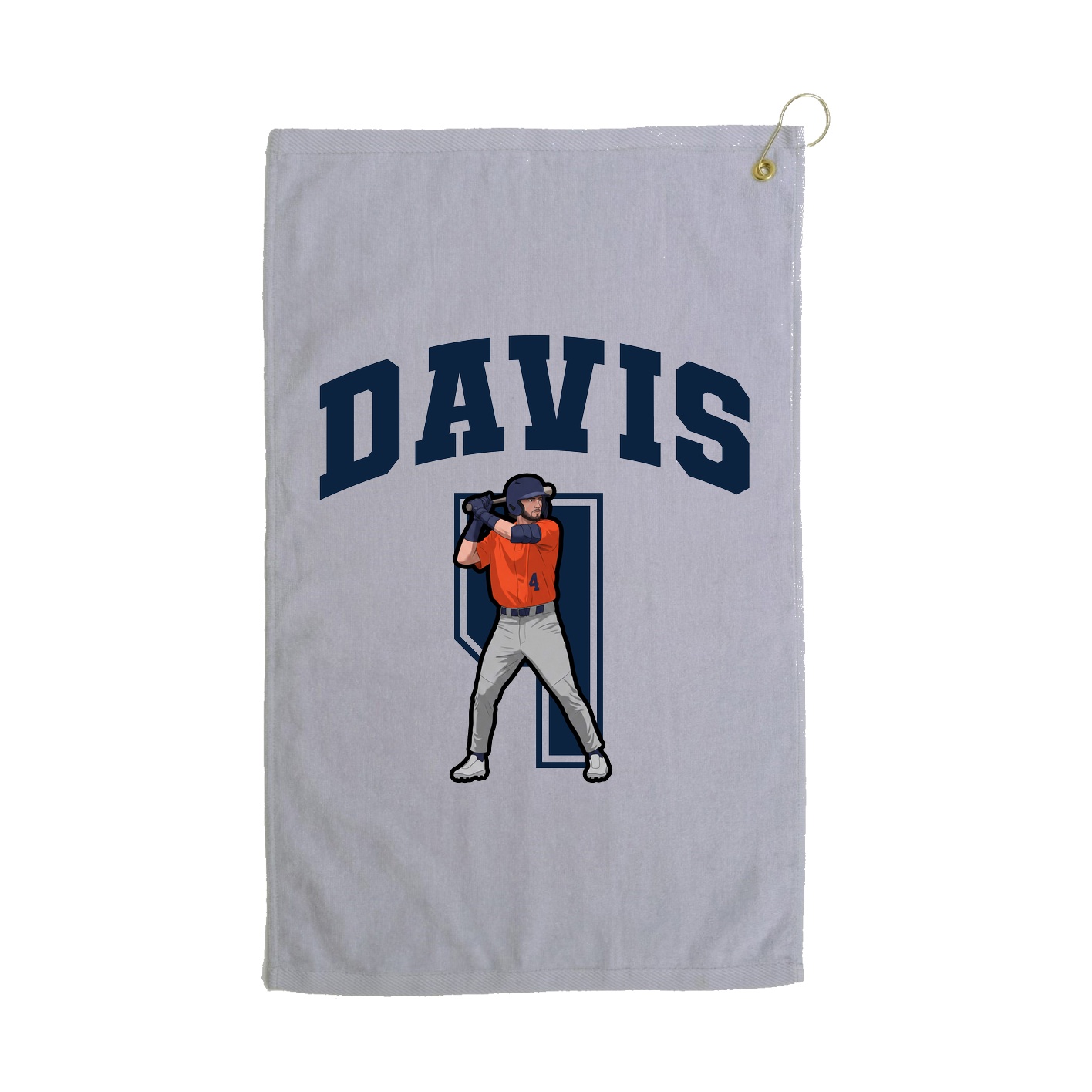 Golf Towel — Number in Grey