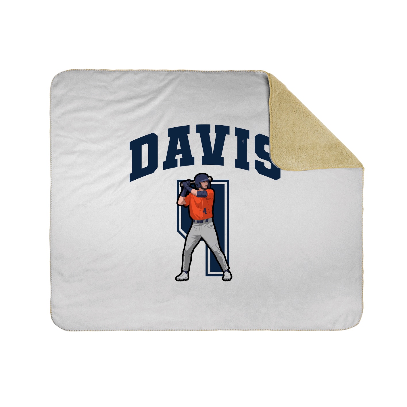 Throw Blanket — Number in White