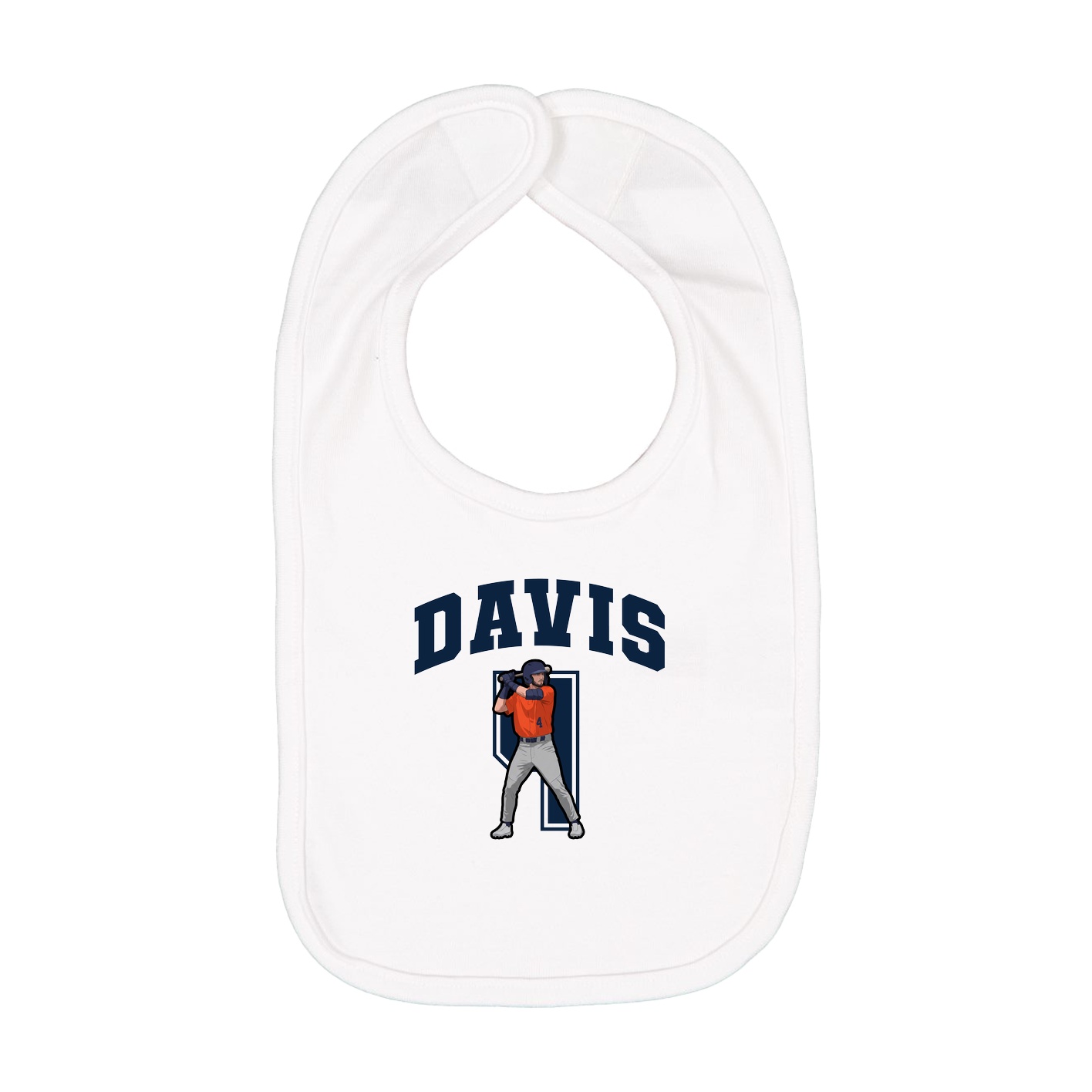 Infant Bib — Number in White