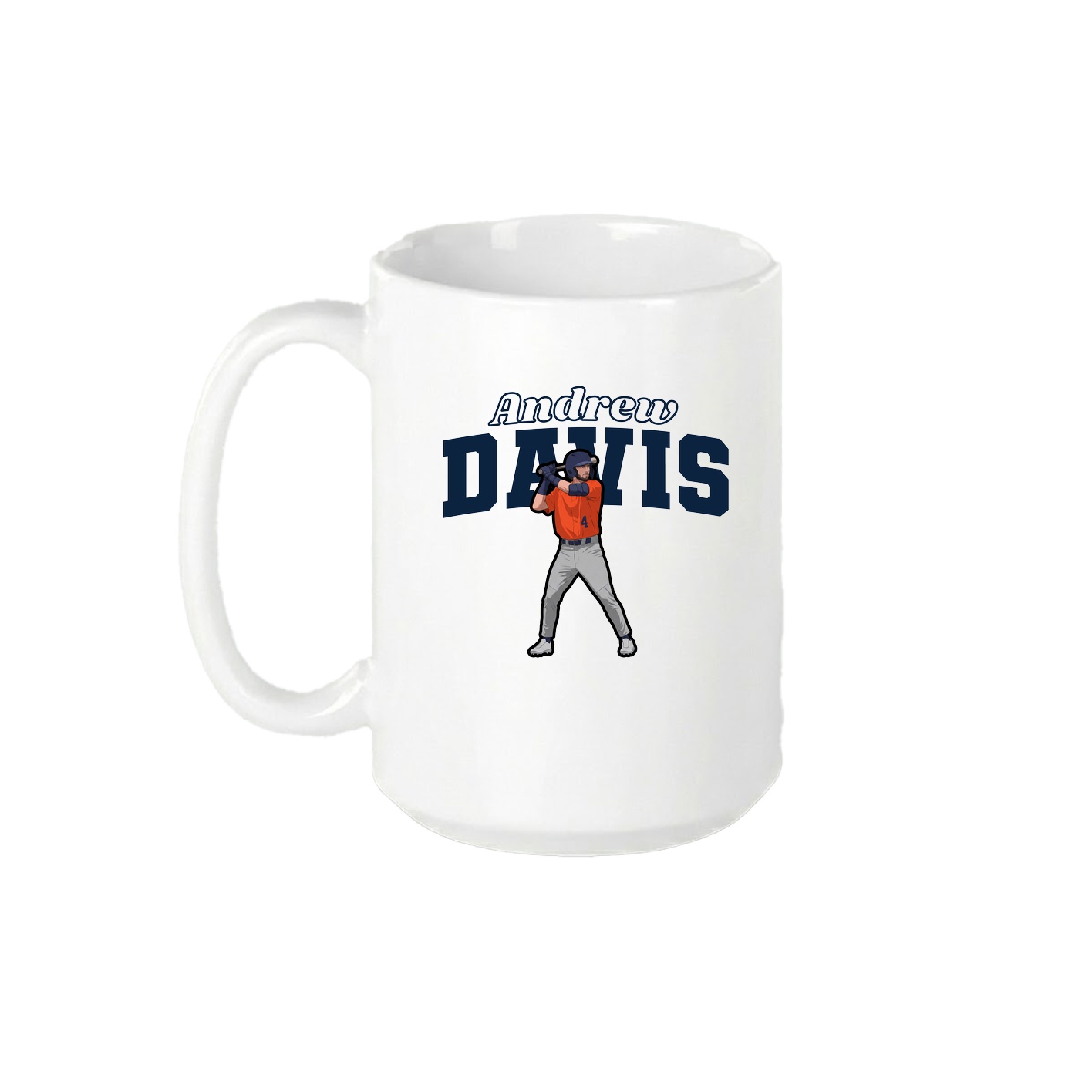 15oz Coffee Mug — Name Arch in White