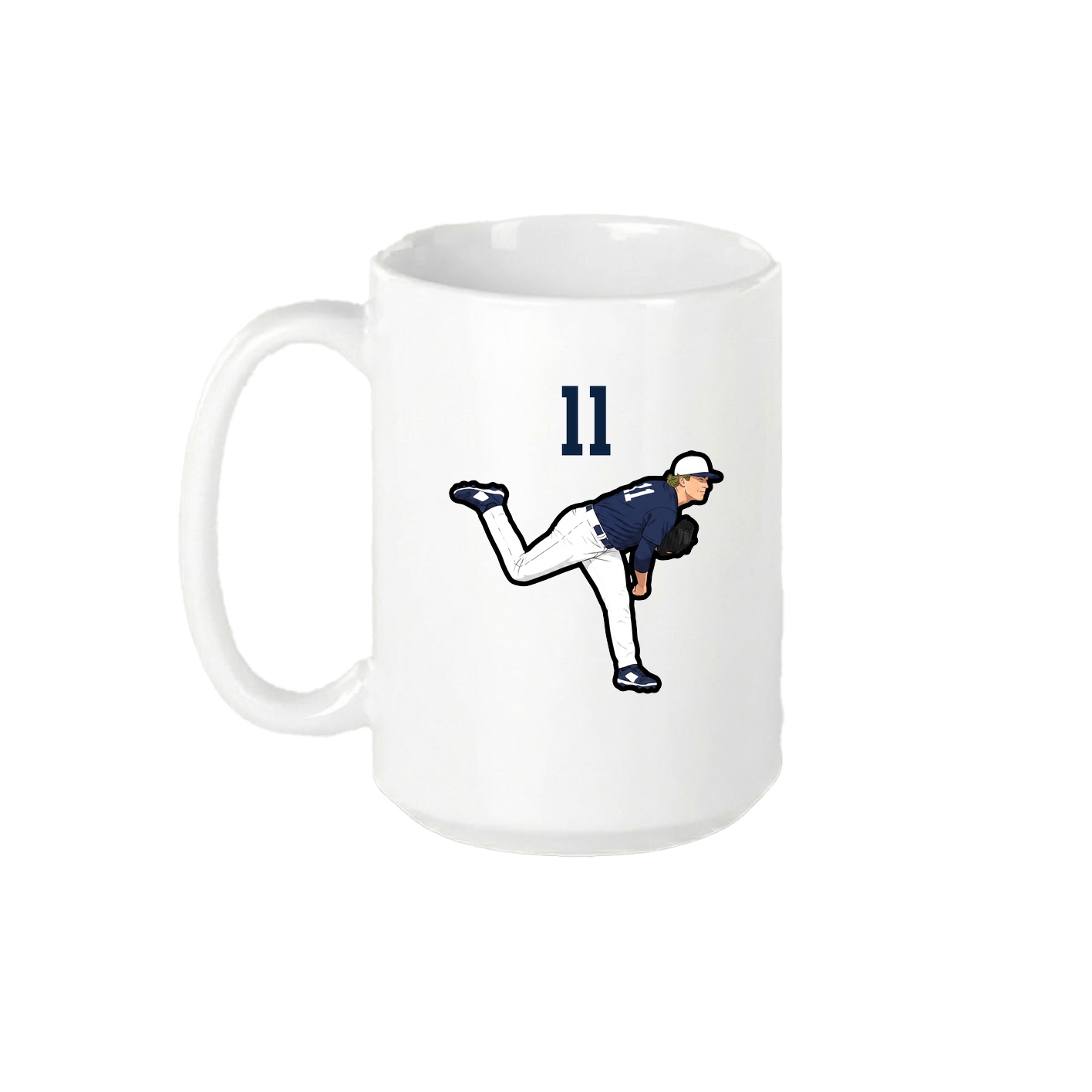 15oz Coffee Mug — Number Top in White