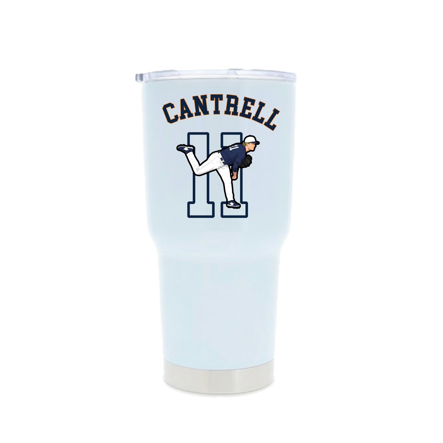 30oz Stainless Steel Tumbler — Shirsey Arch in White
