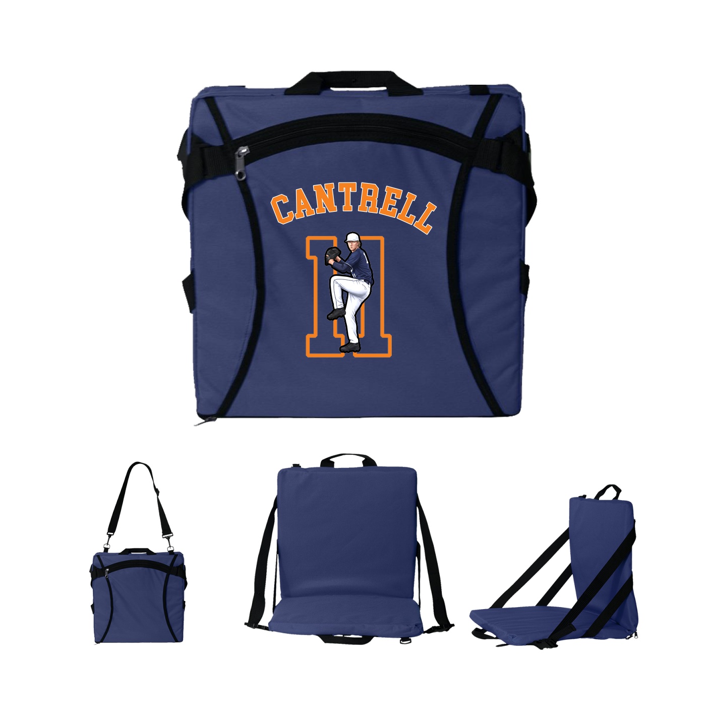 Folding Stadium Seat — Shirsey Arch in Navy