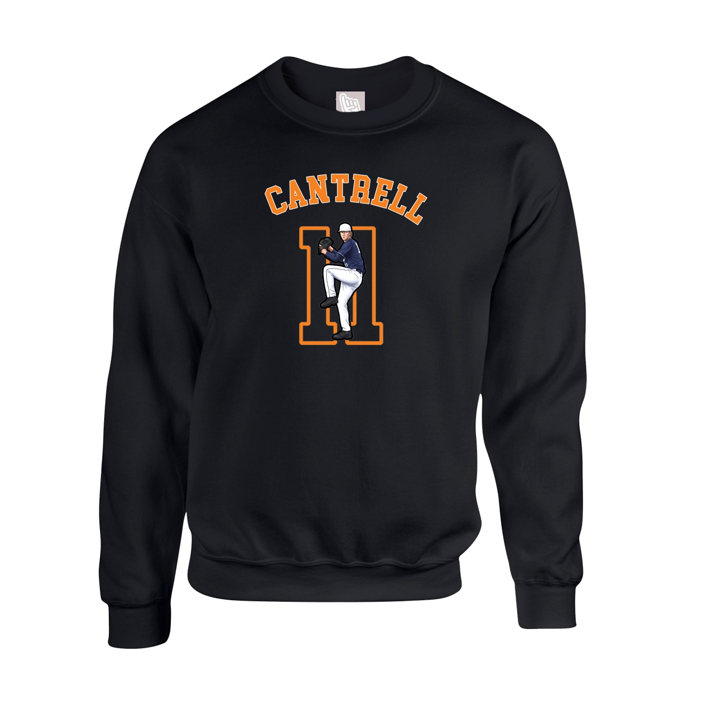 Fleece Crew — Shirsey Arch in Black