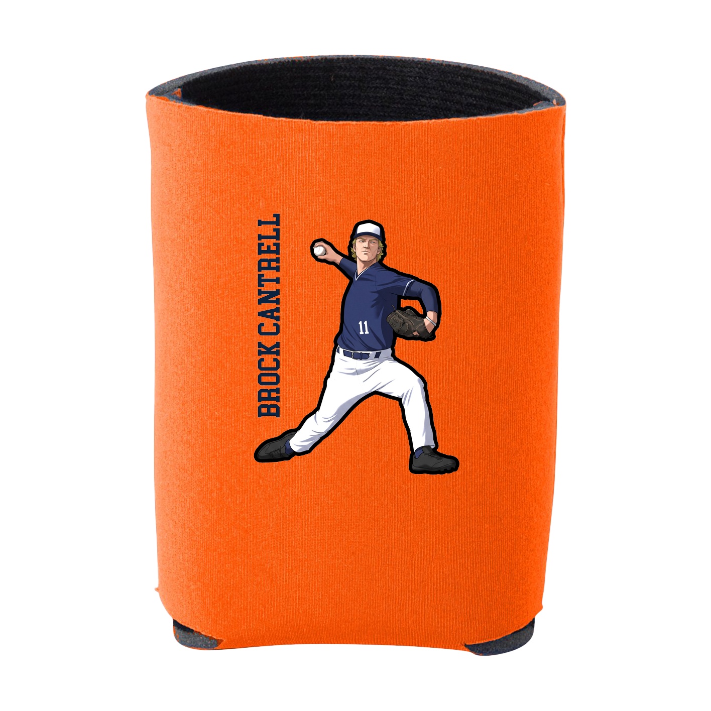 Can Holder — Name Vertical in Orange