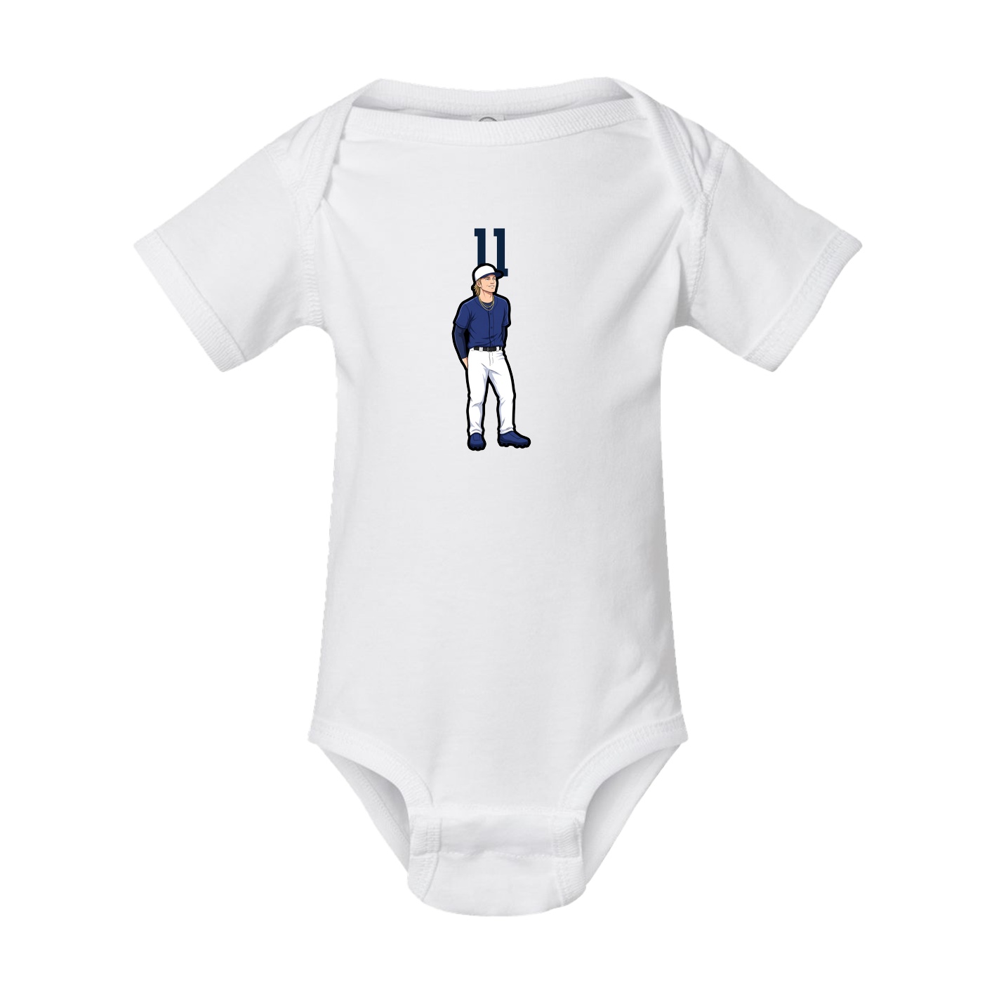Baby Onesie — Number Top in White