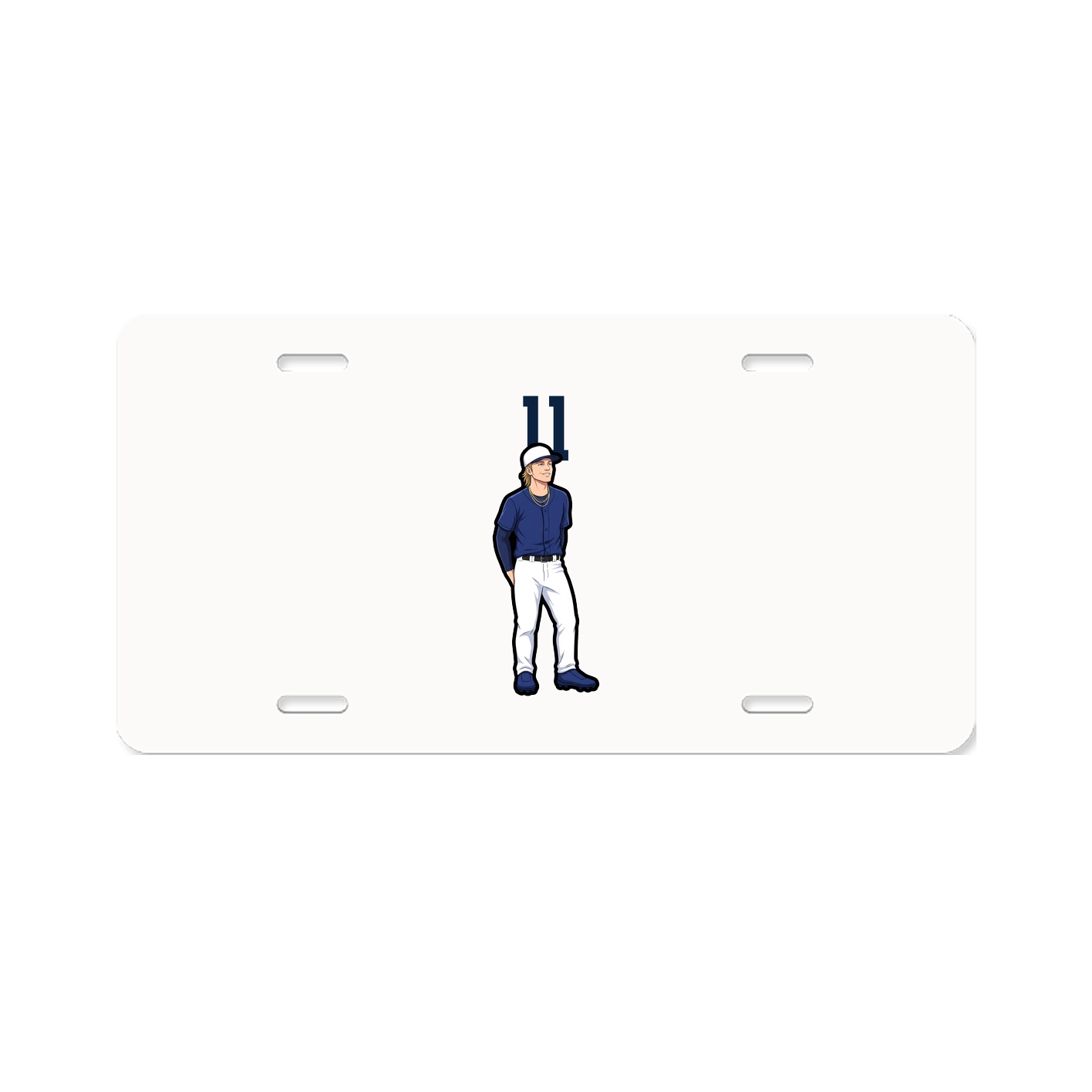 License Plate — Number Top in Classic