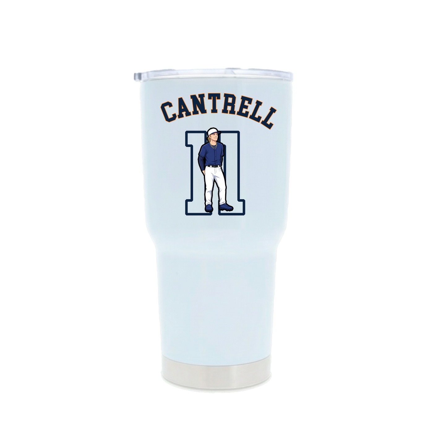 30oz Stainless Steel Tumbler — Shirsey Arch in White