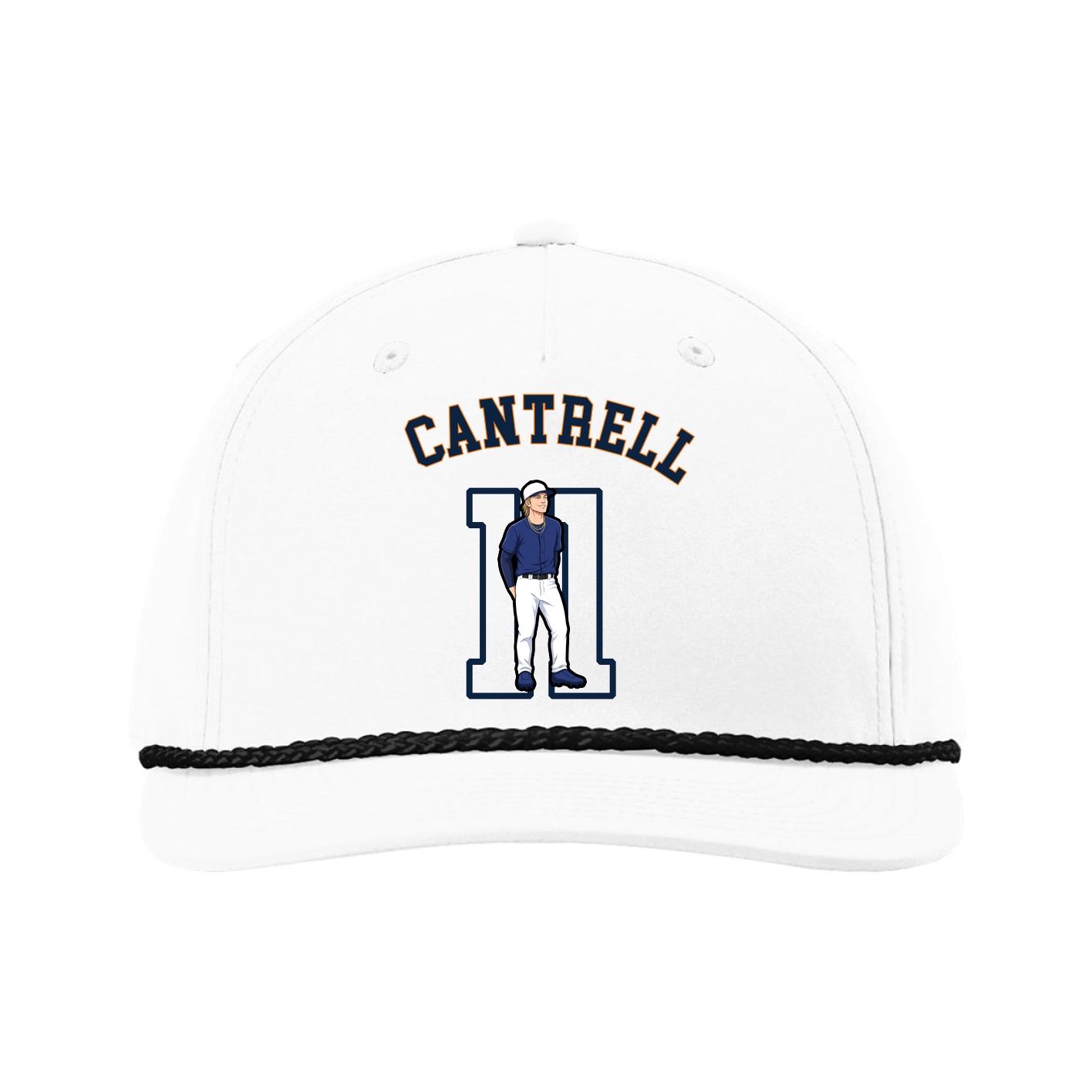 Five-Panel Classic Rope Cap — Shirsey Arch in White