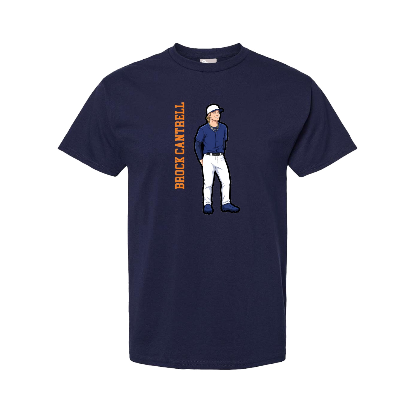 Youth Tee — Name Vertical in Navy