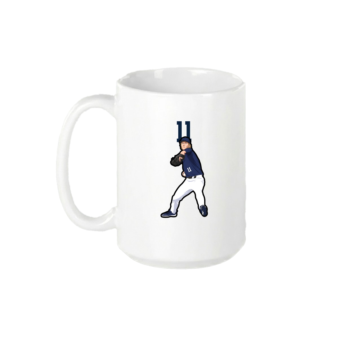 15oz Coffee Mug — Number Top in White