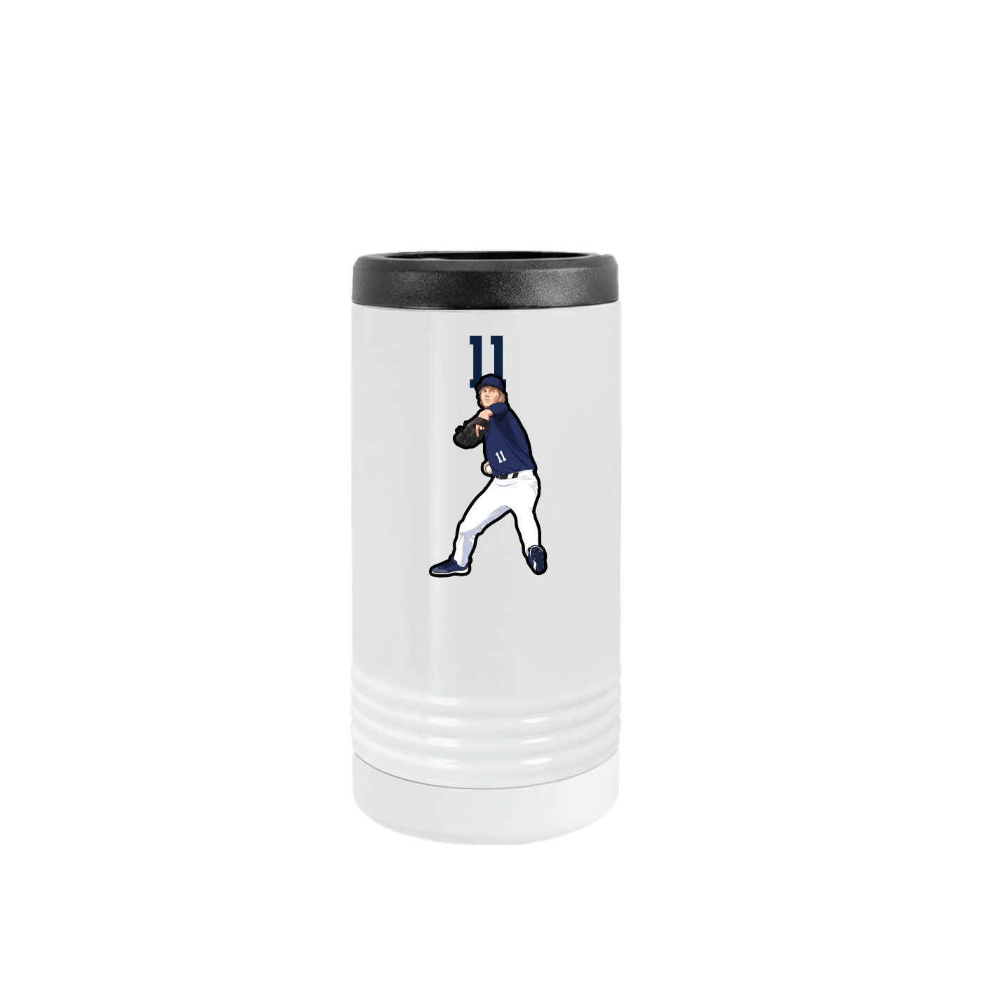 Slim Beverage Holder — Number Top in White