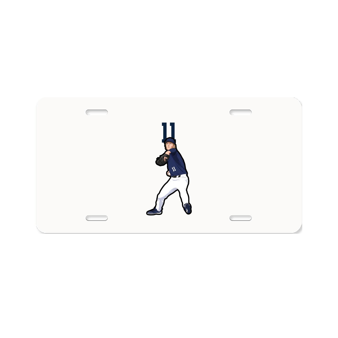License Plate — Number Top in Classic