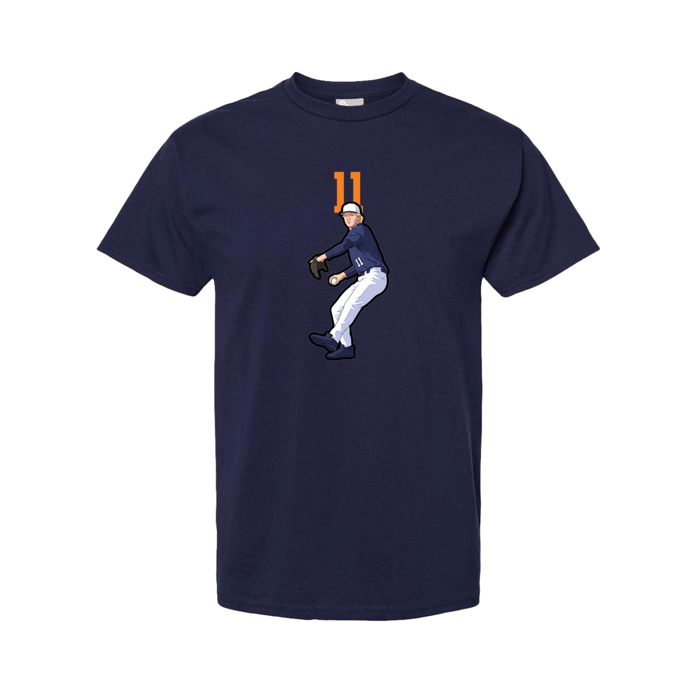 Youth Tee — Number Top in Navy